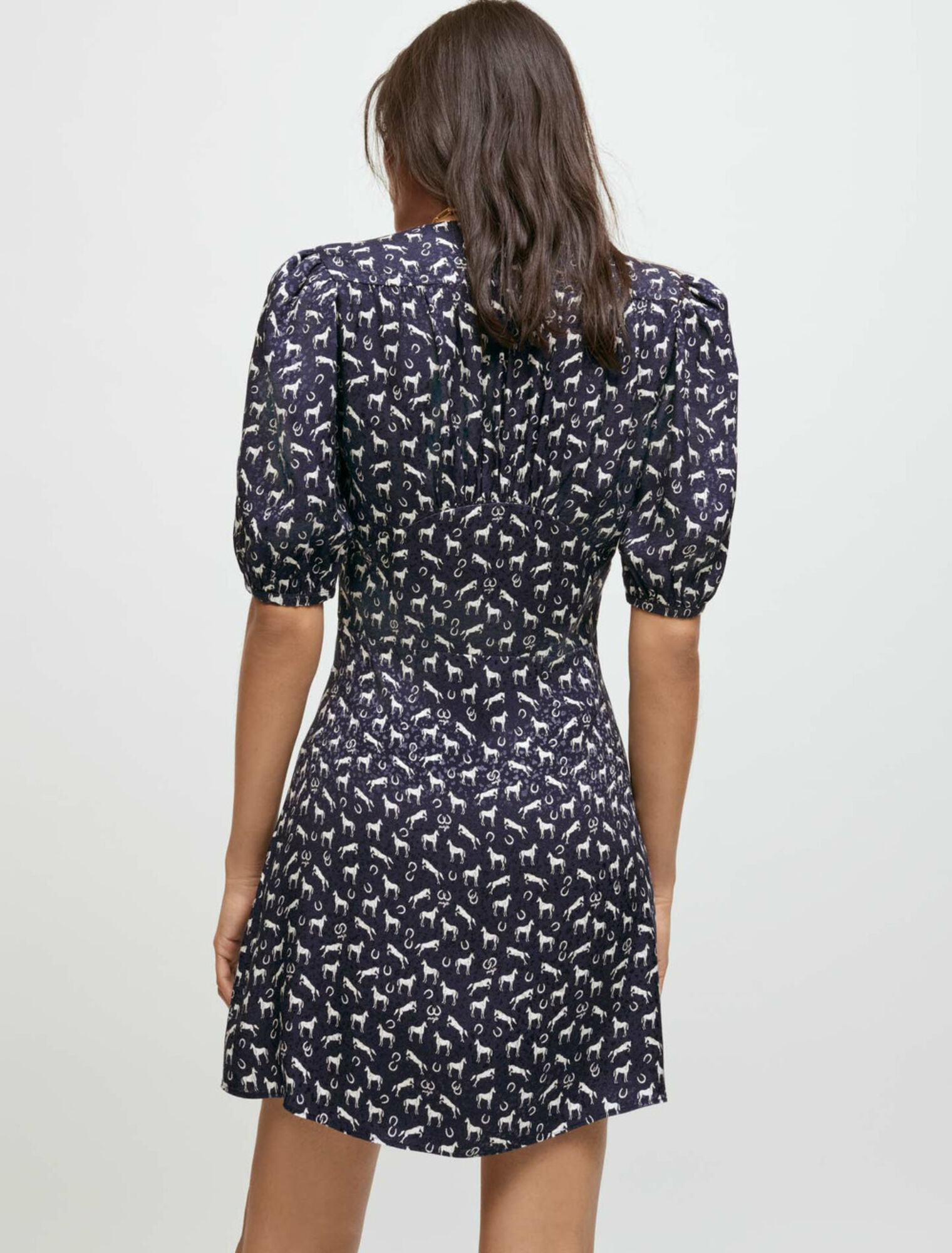 Robe en Jacquard imprimé chevaux