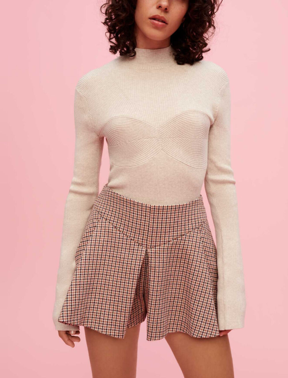 Jupe short en pied de poule Offline Skirts Shorts Maje
