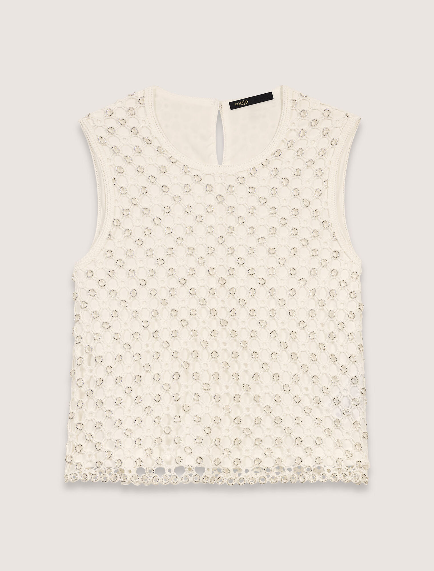 Top en crochet avec perles