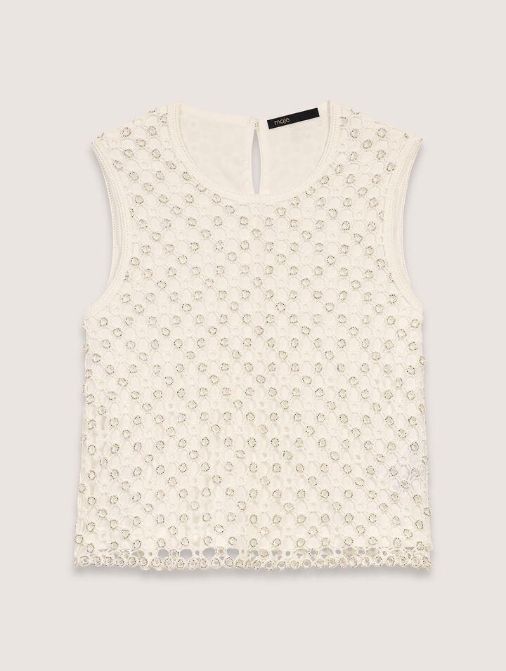 Top en crochet avec perles