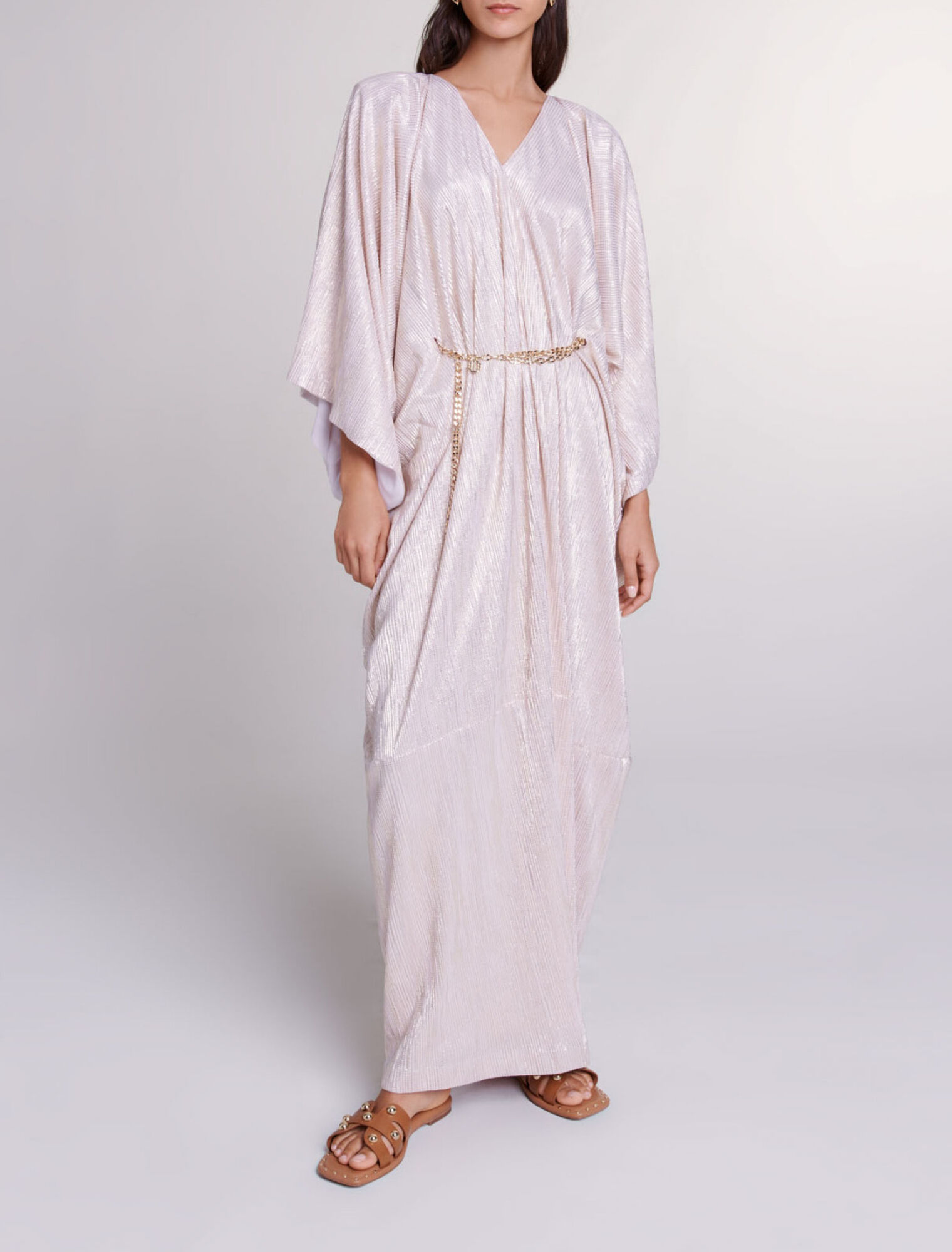 Robe longue à ceinture