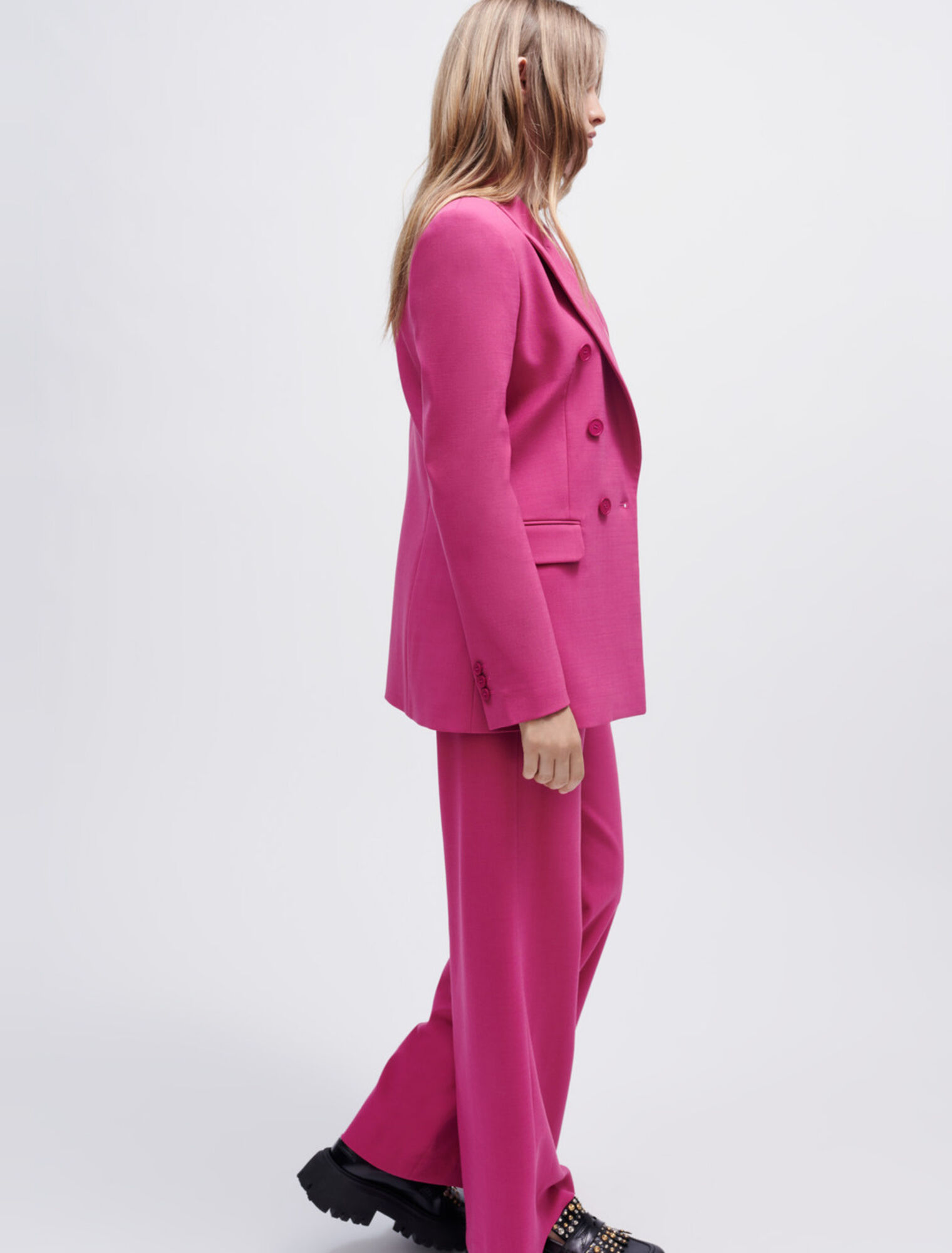 Veste de tailleur croisée et stretch