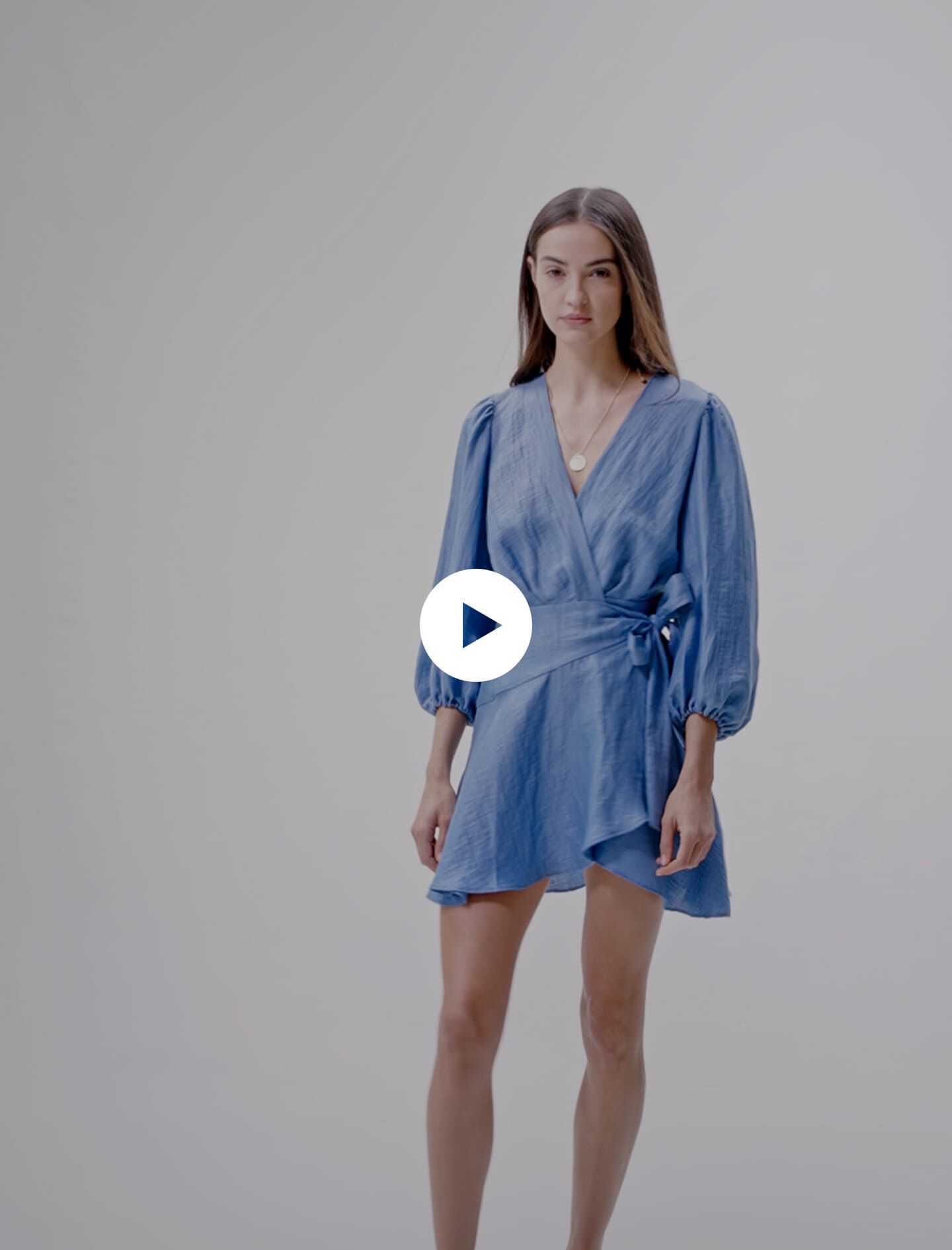 Robe portefeuille en lin