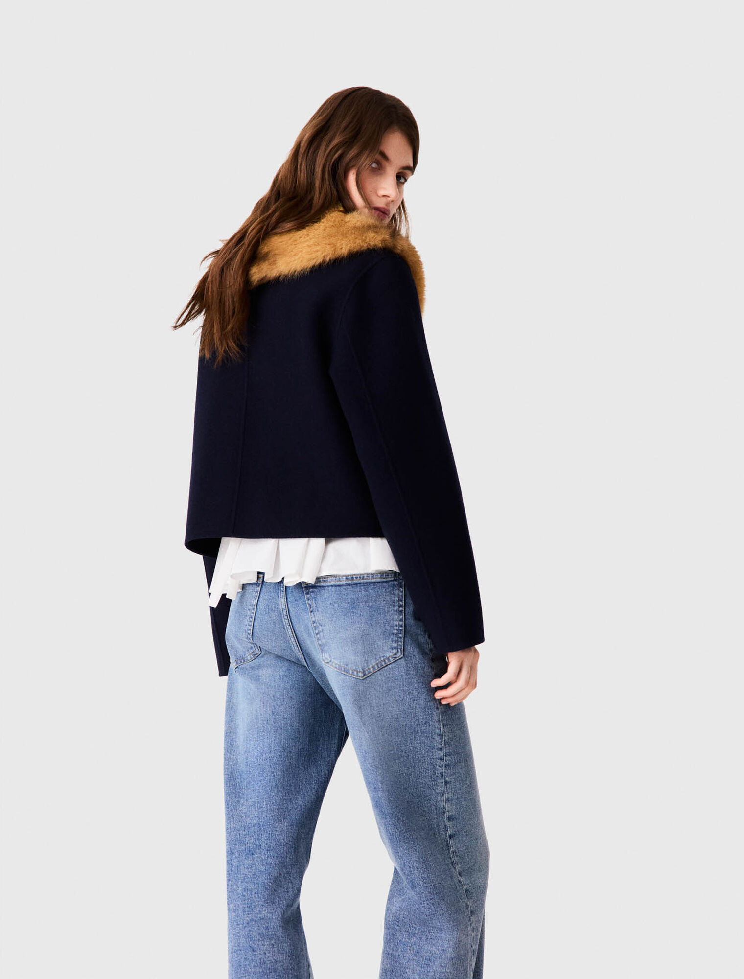 Manteau court en double face