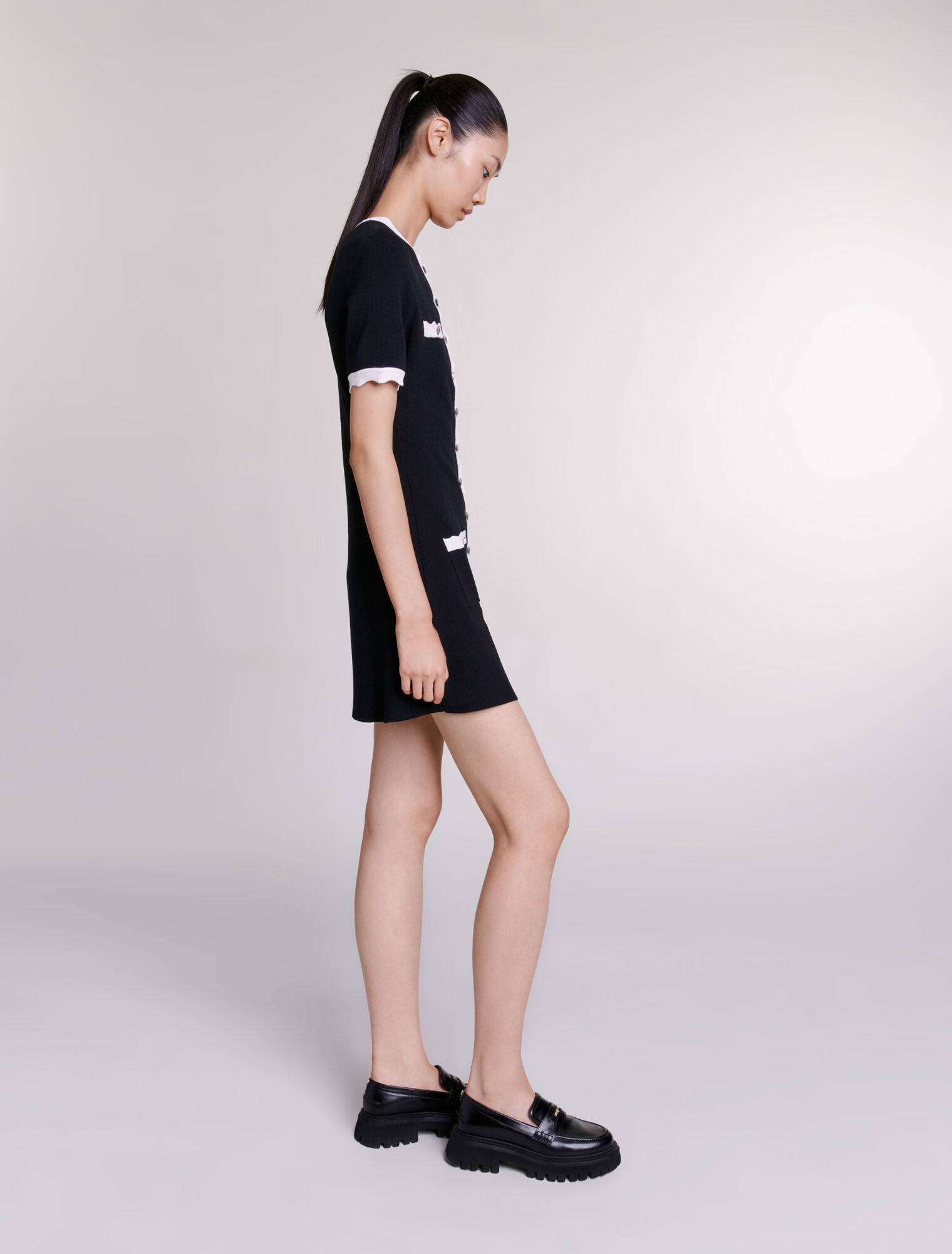 Robe courte en maille