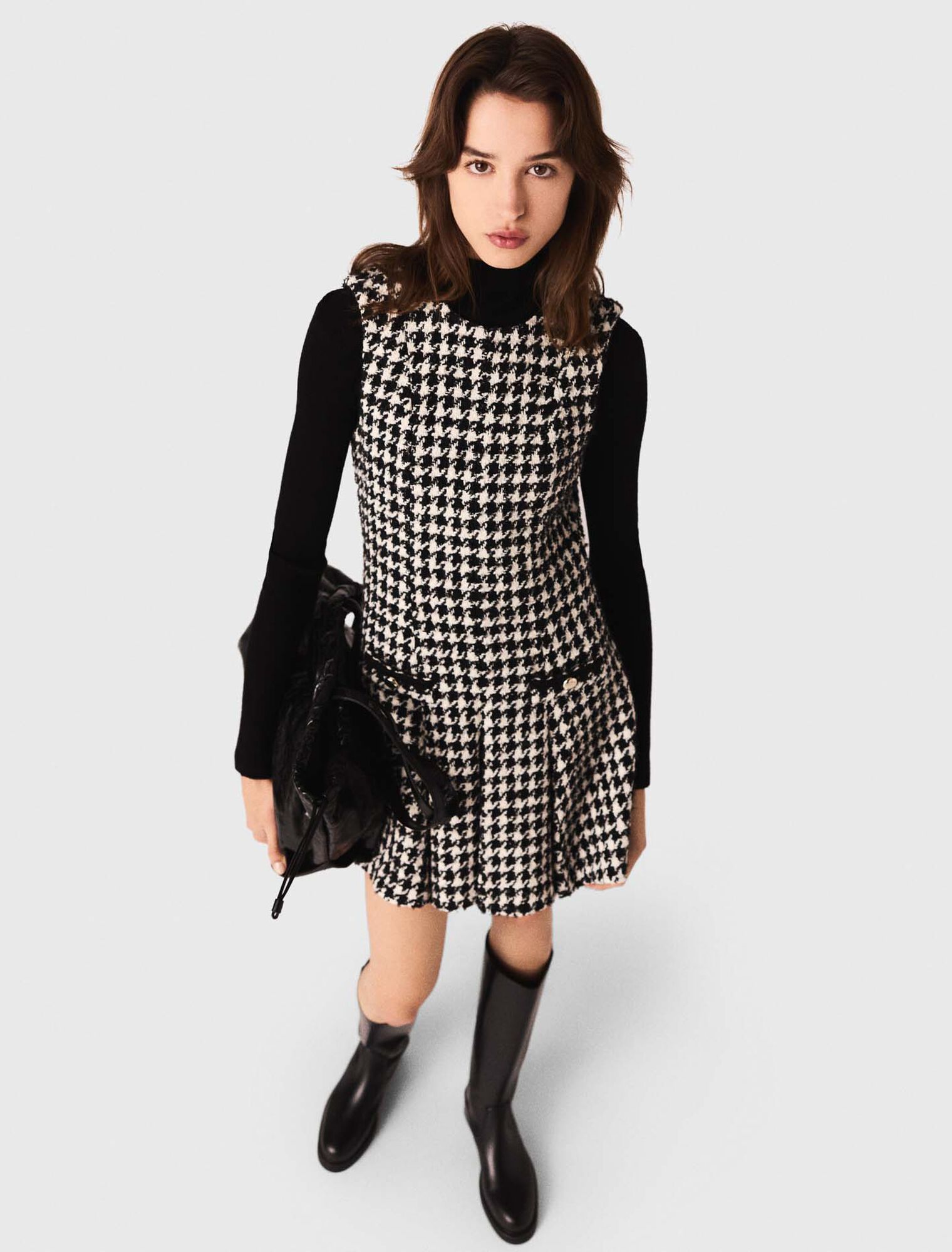 Robe en tweed évasée