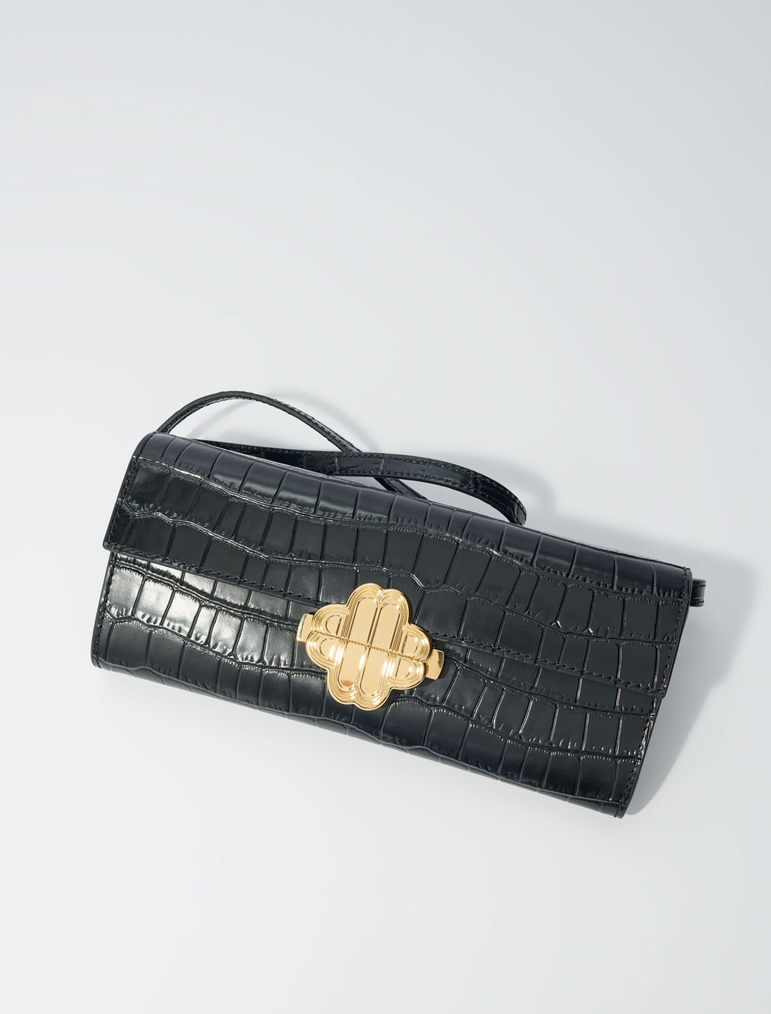 Sac en cuir embossé croco