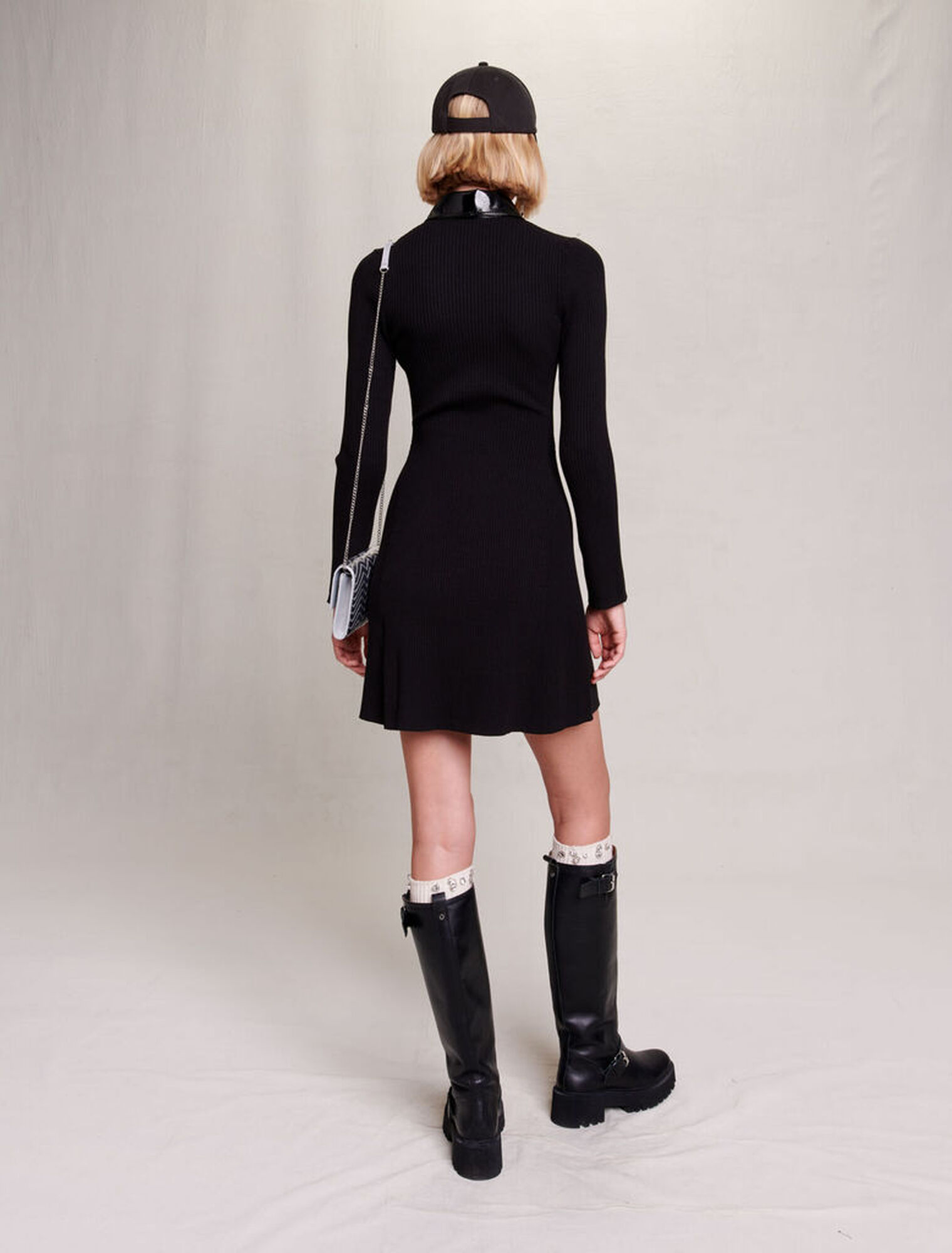 Robe courte en maille