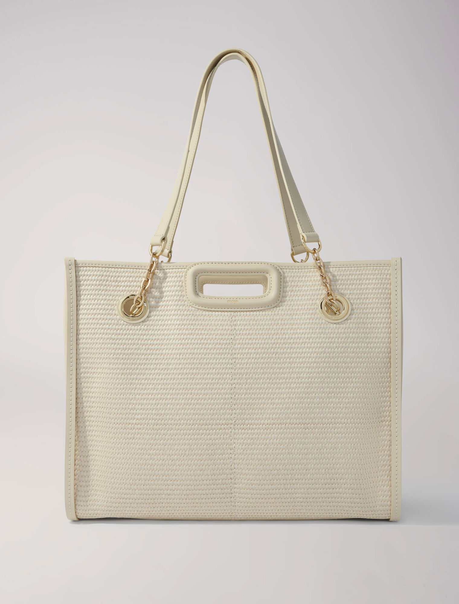 Cabas en textile effet raphia