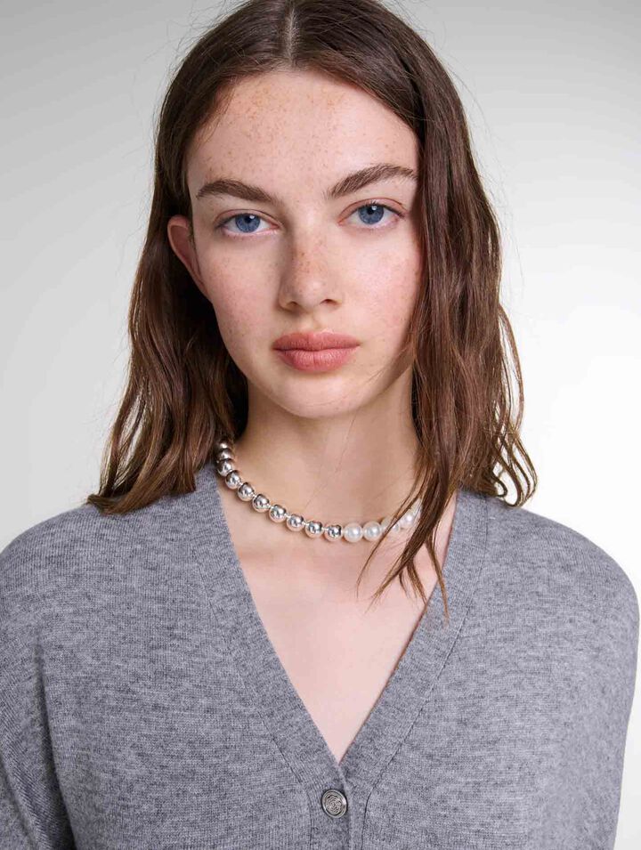 Collier chocker en mix de perles