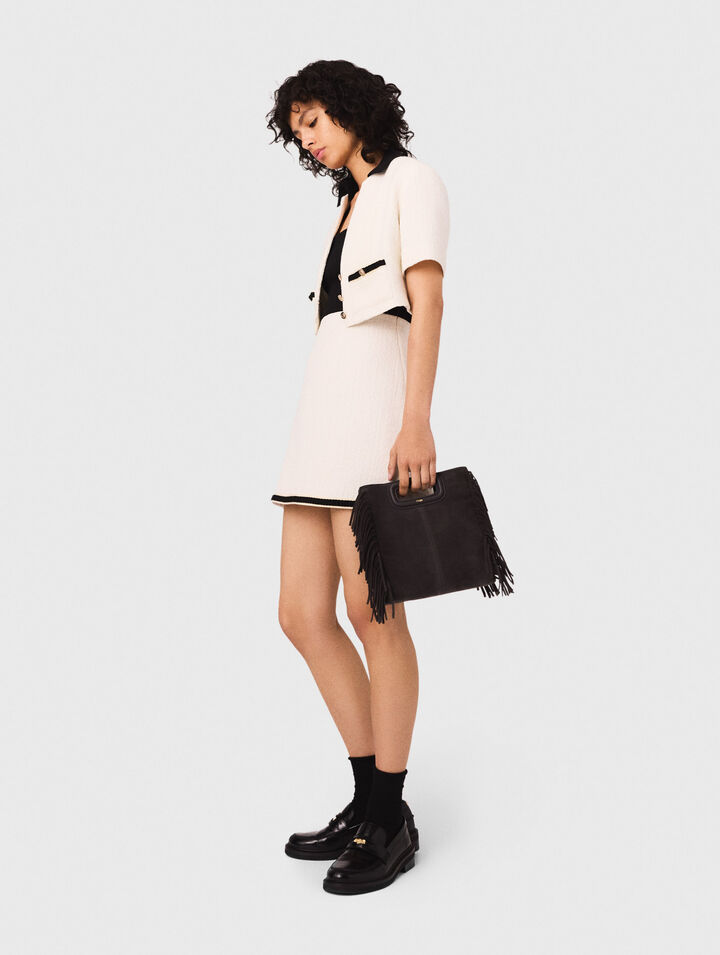 Sac M en cuir suède