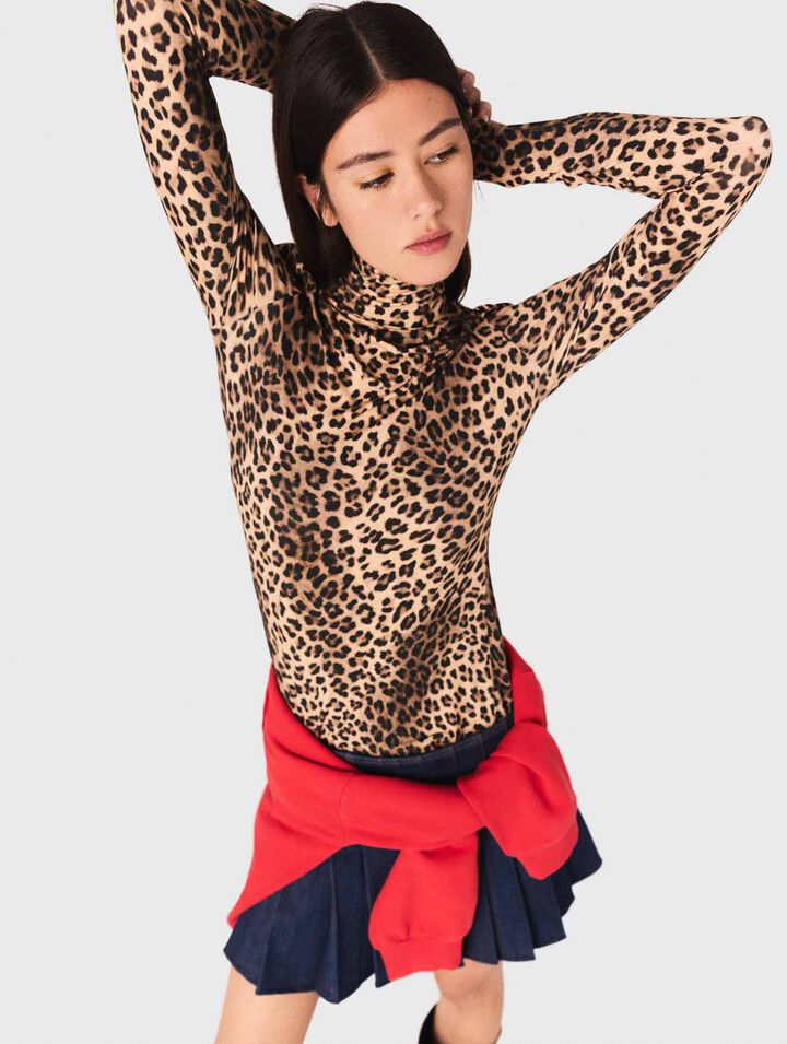 Tee shirt avec imprimé leopard
