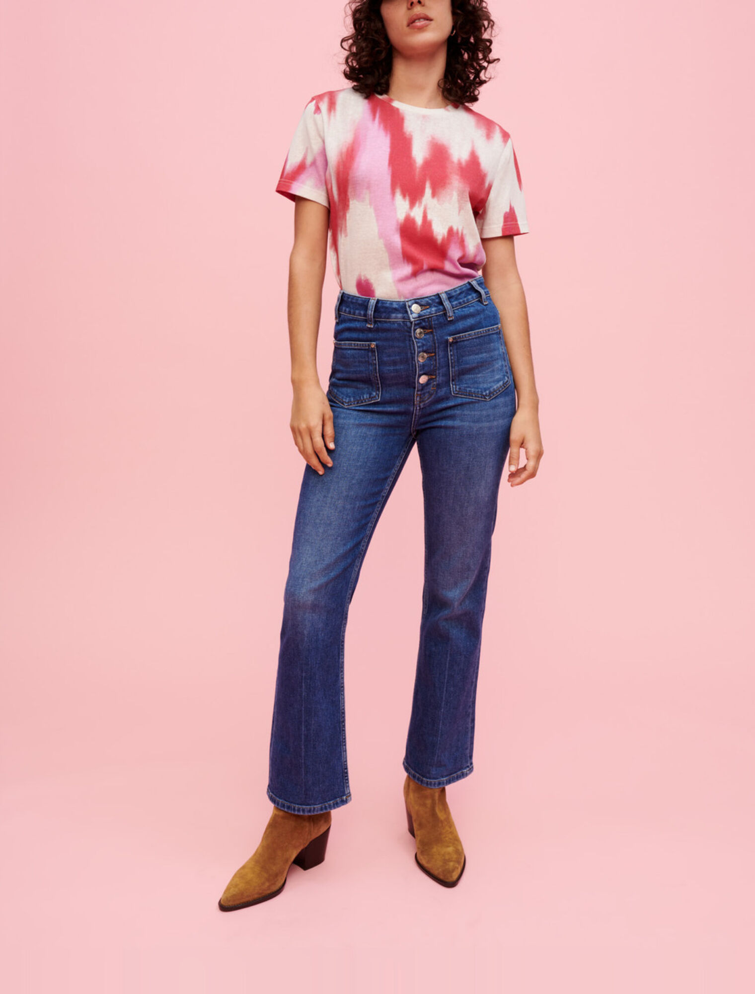 Tee shirt Tie and Dye fuchsia