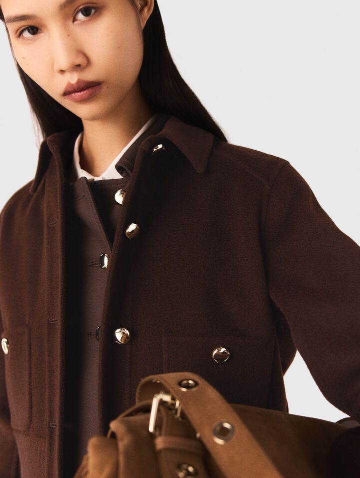 Manteau court double face