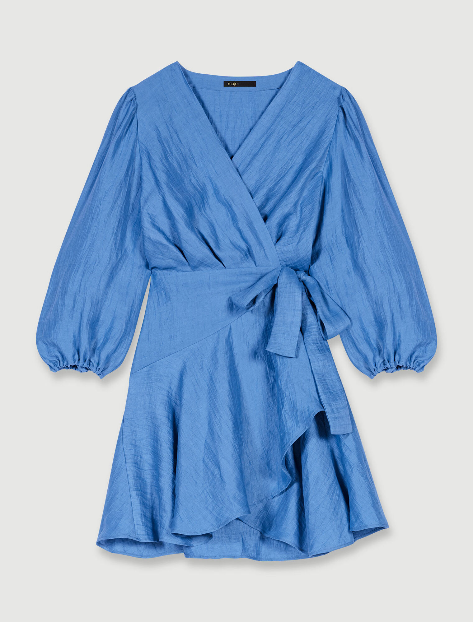 Robe portefeuille en lin