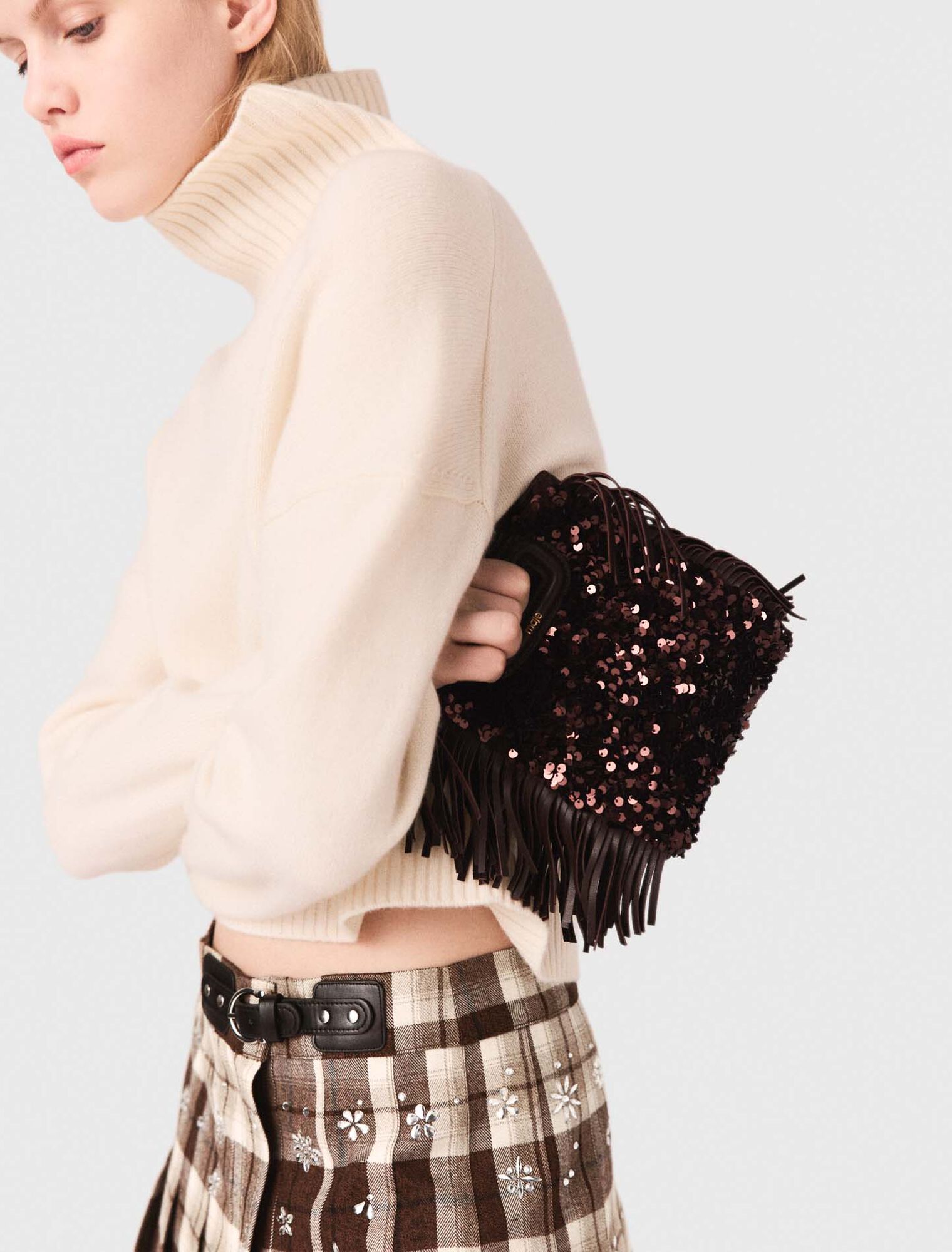 Sac M mini à sequins