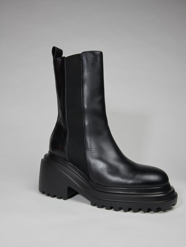 Bottines en cuir