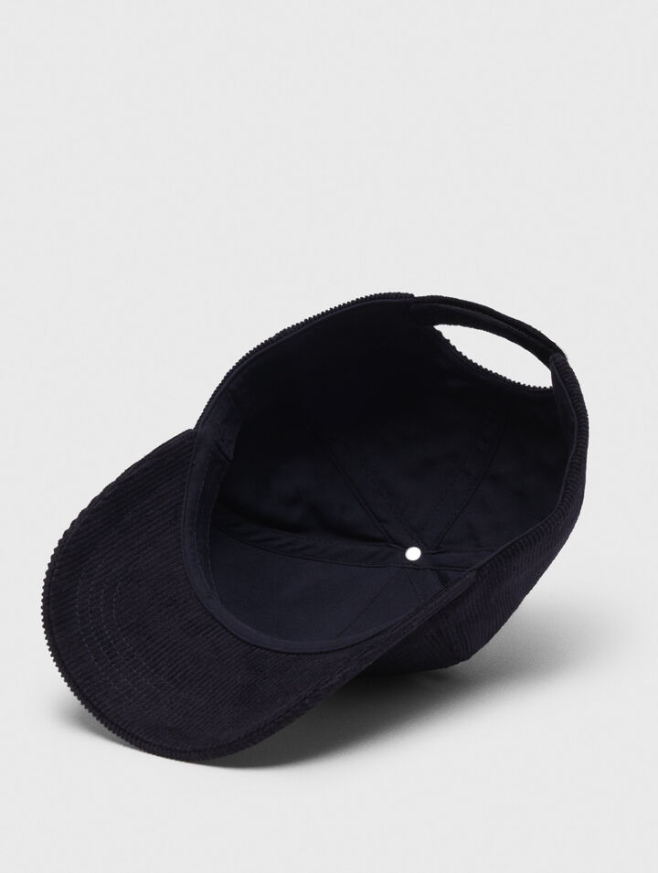Casquette en velours côtelé