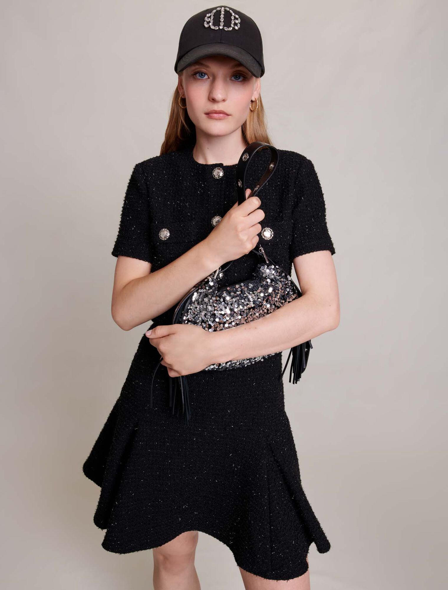 Robe courte en tweed