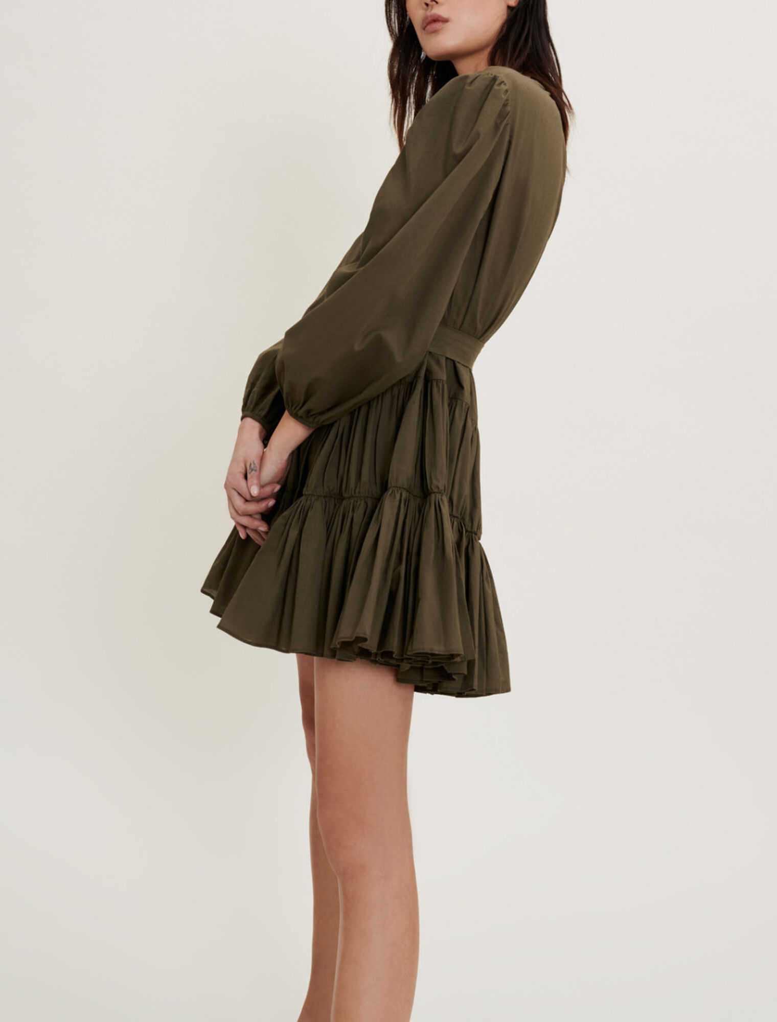 Robe en coton ceinturée