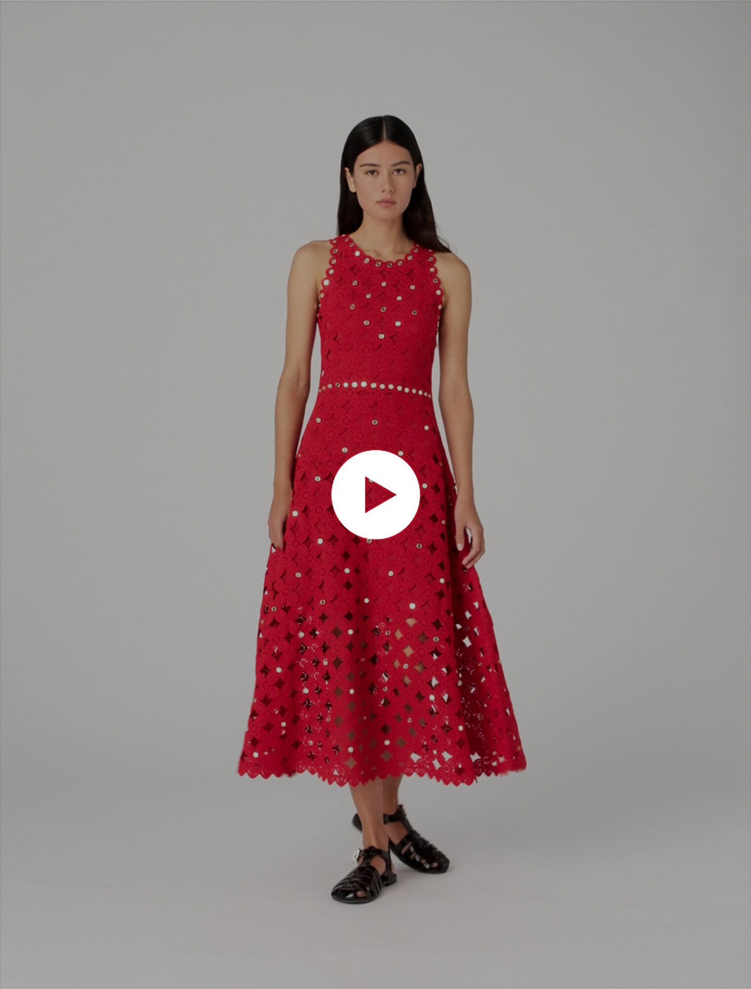 Robe en crochet avec miroirs