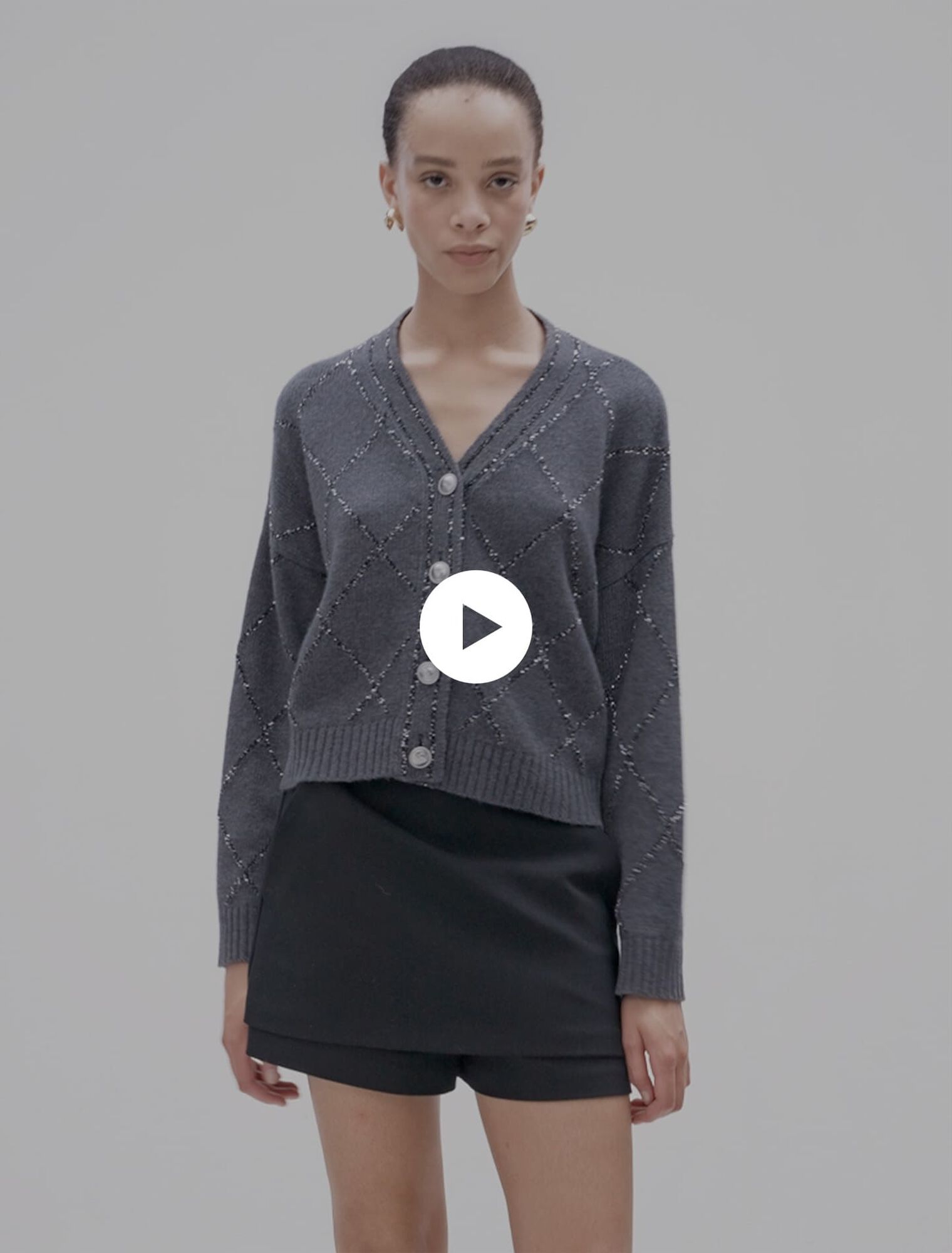 Gilet en maille à sequins