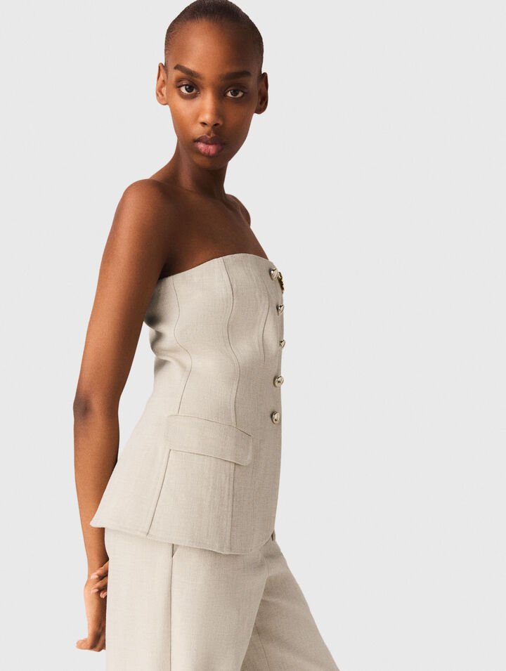 Top bustier de tailleur