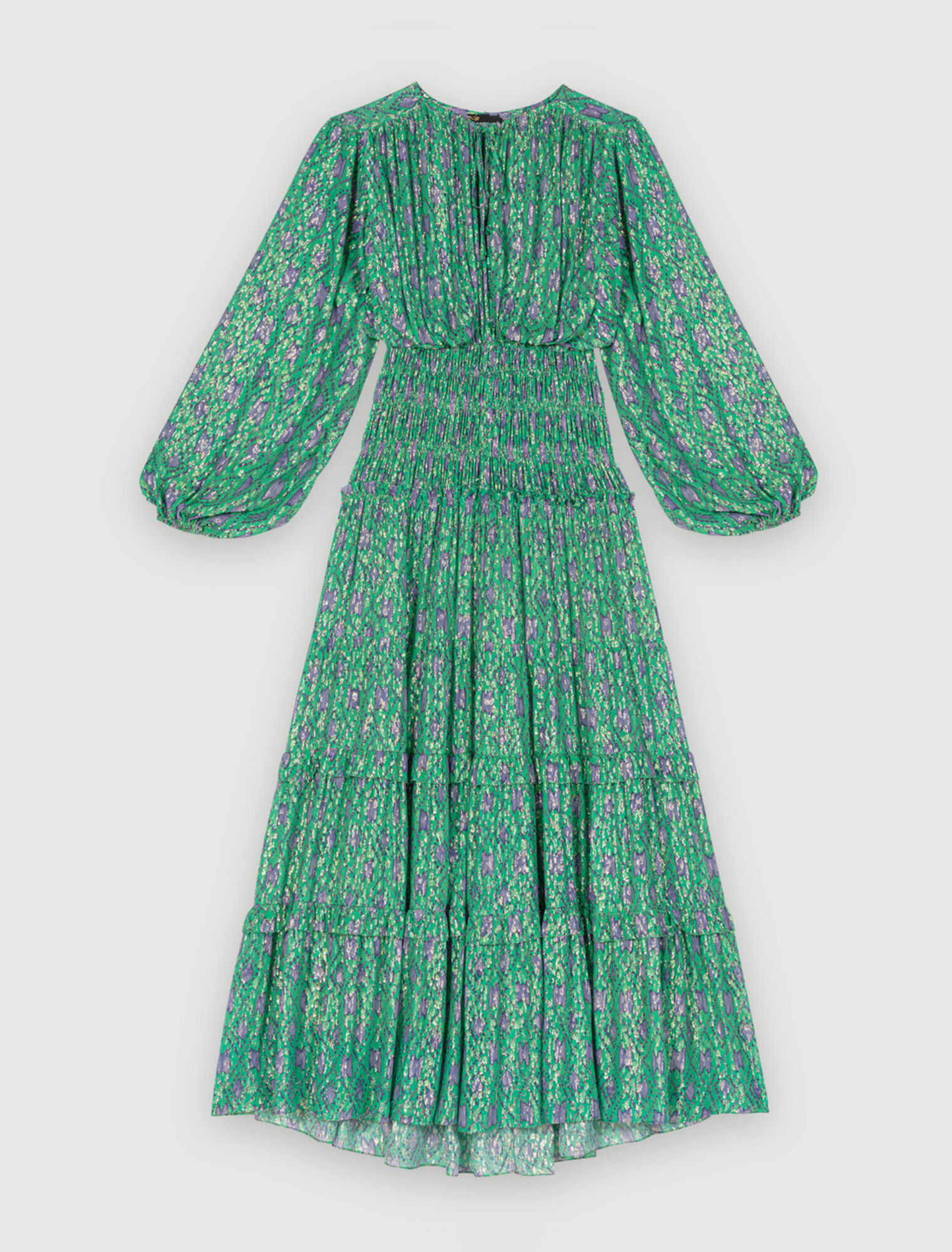 Robe longue métallisée