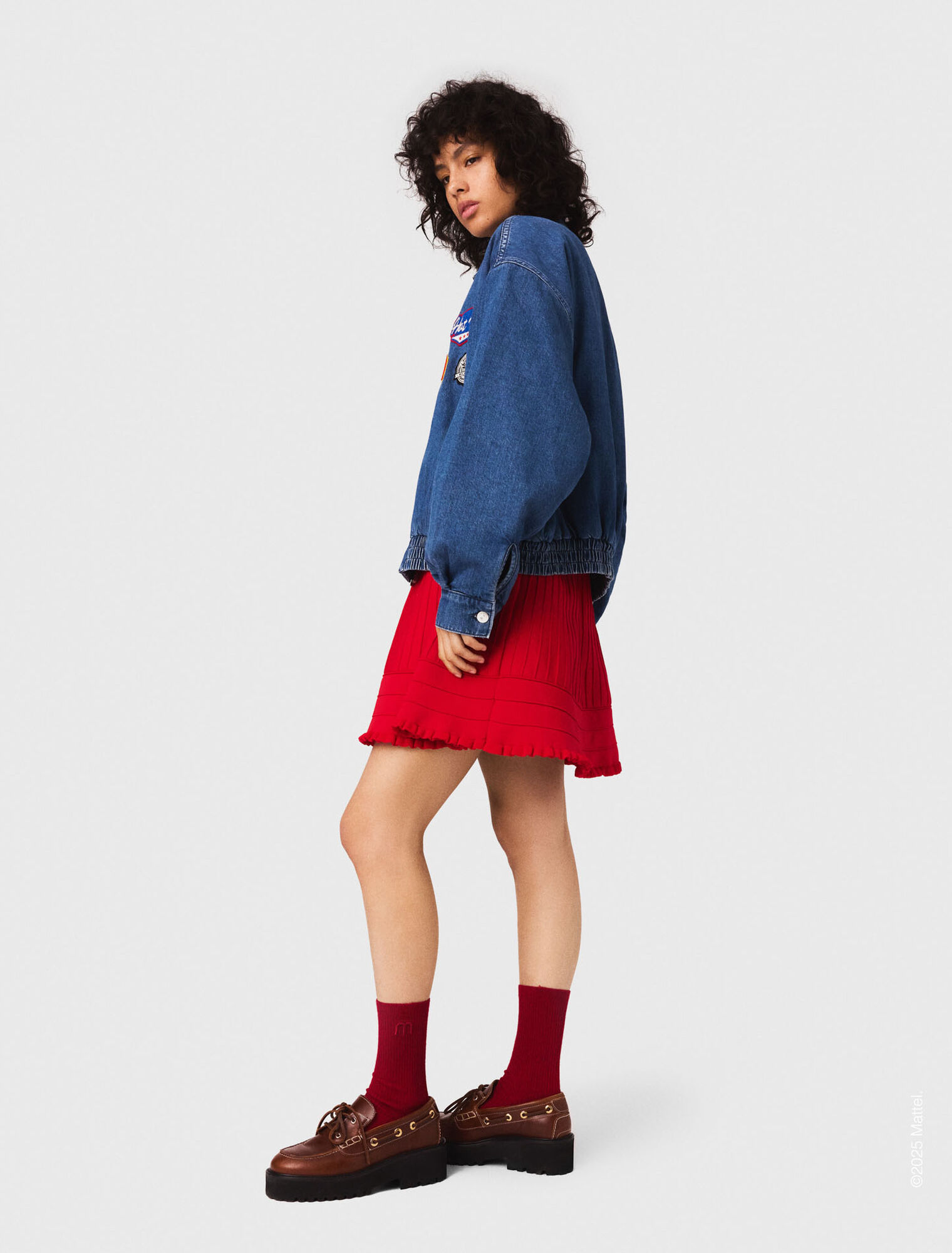 Veste denim oversize brodé