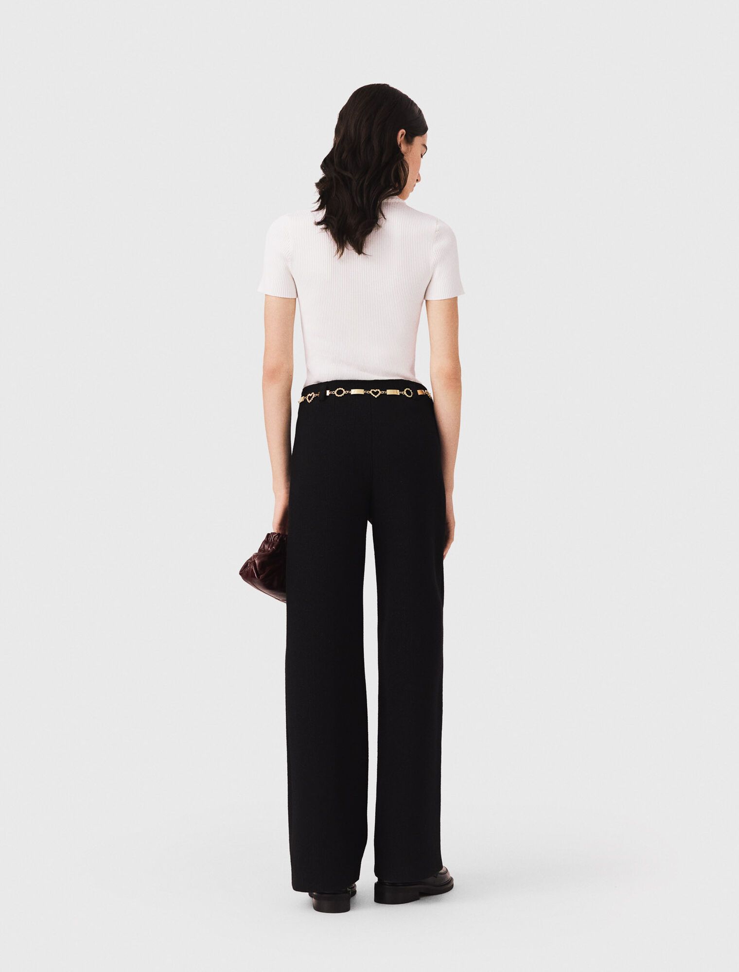Pantalon tweed lurex