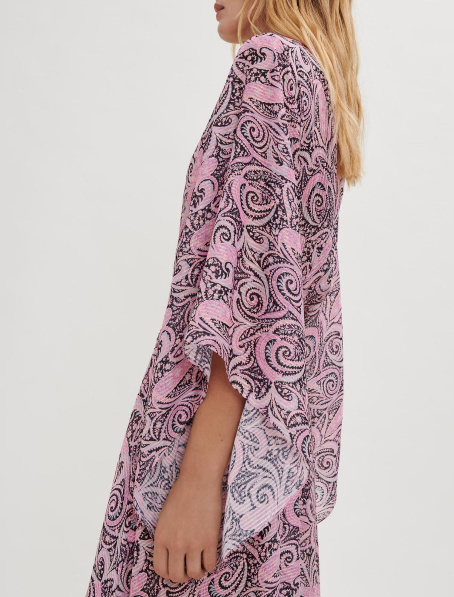 Robe foulard fluide à imprimé Paisley