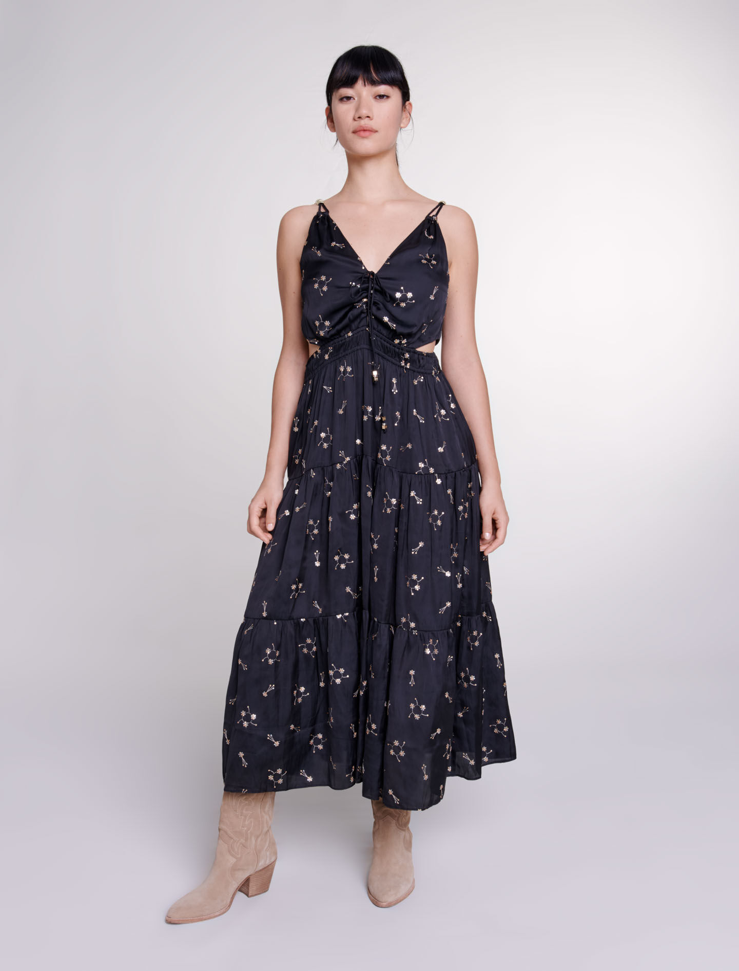 Robe longue brodee a sequins