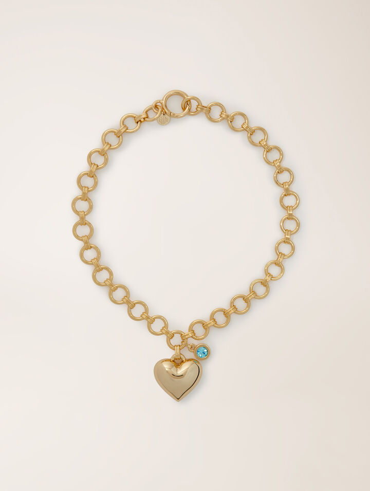 Collier cœur doré