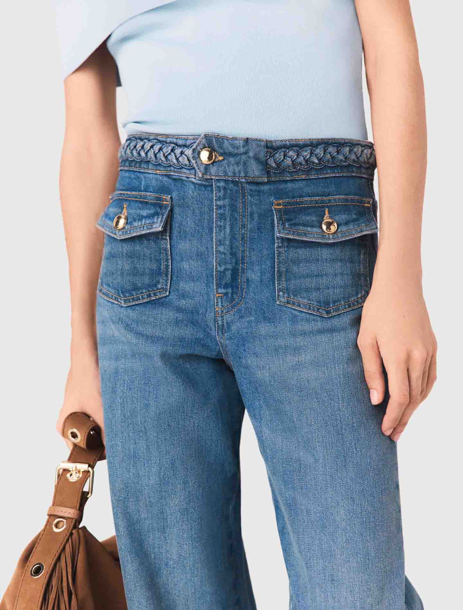 Jean flare avec tresses