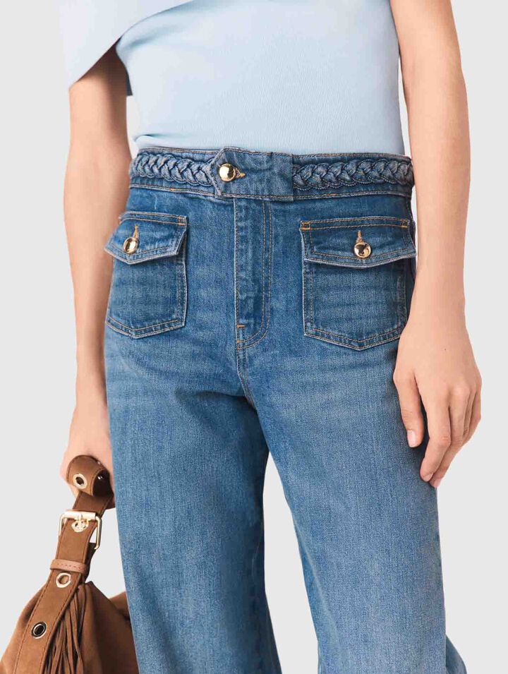 Jean flare avec tresses