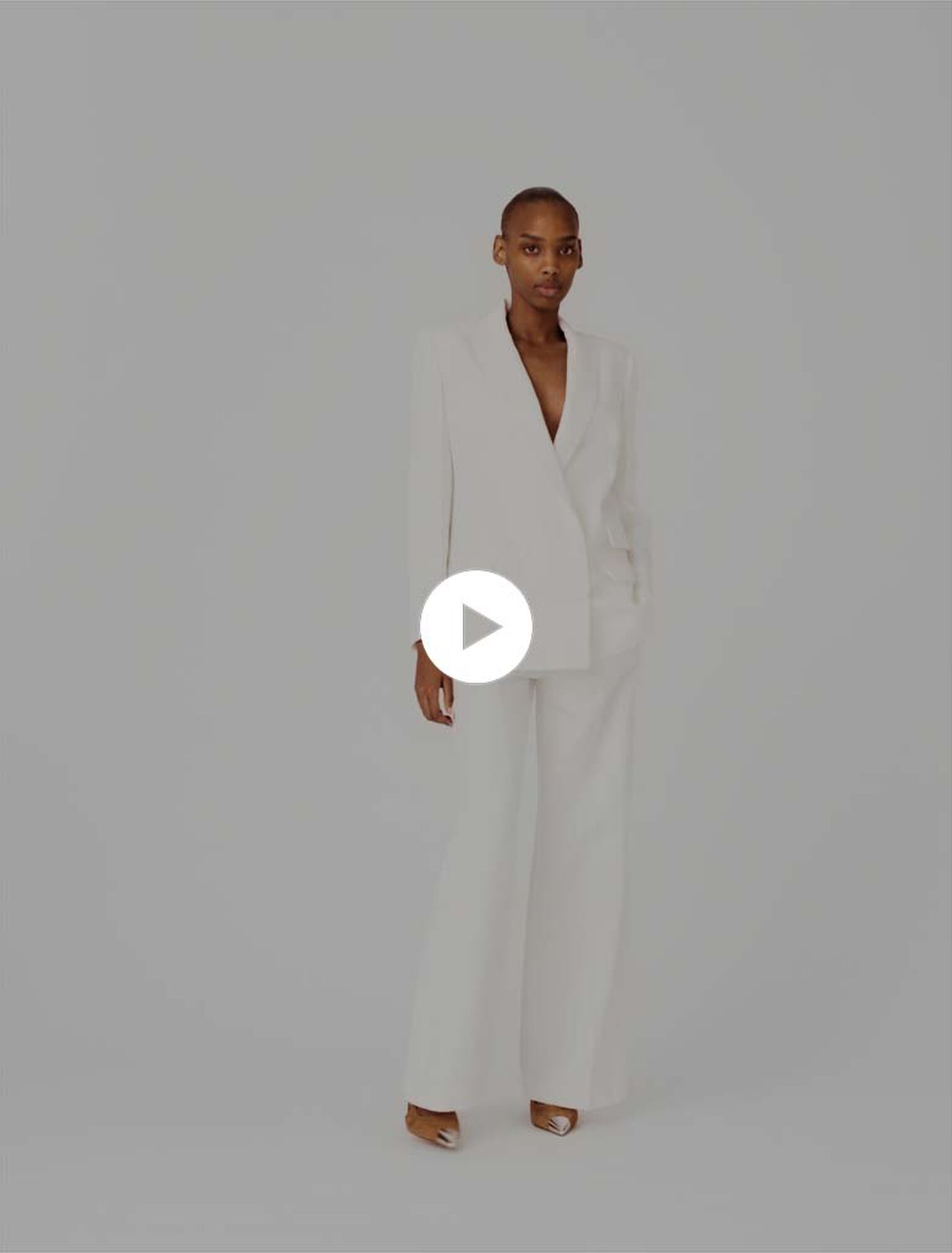 Veste de tailleur crois&eacute;e