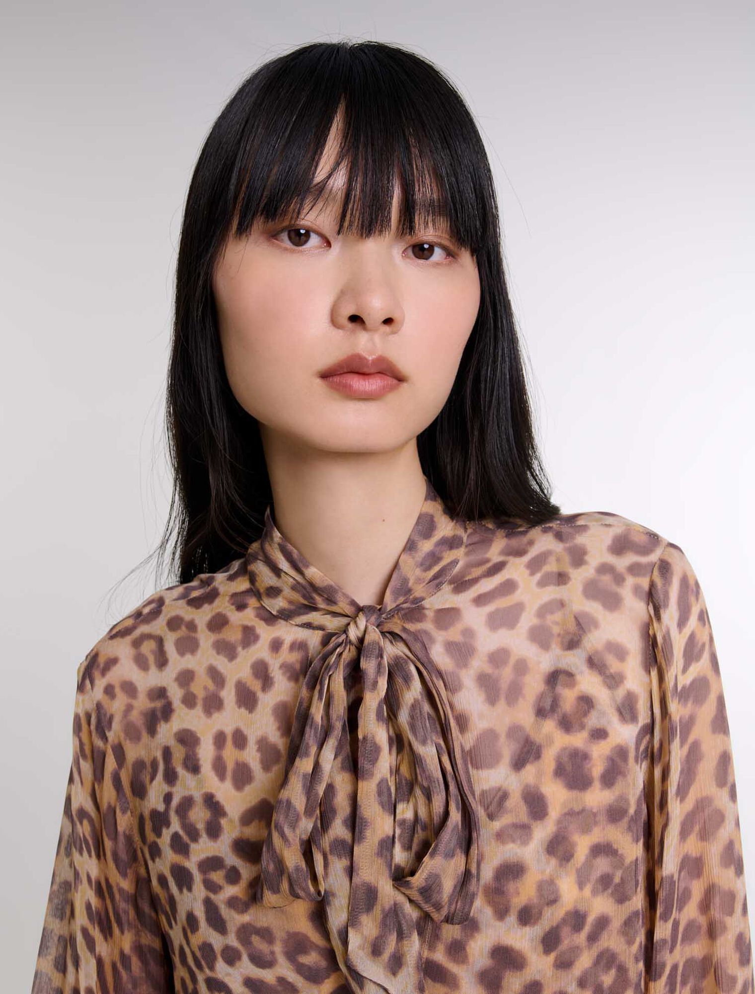 Chemise imprimé col lavallière