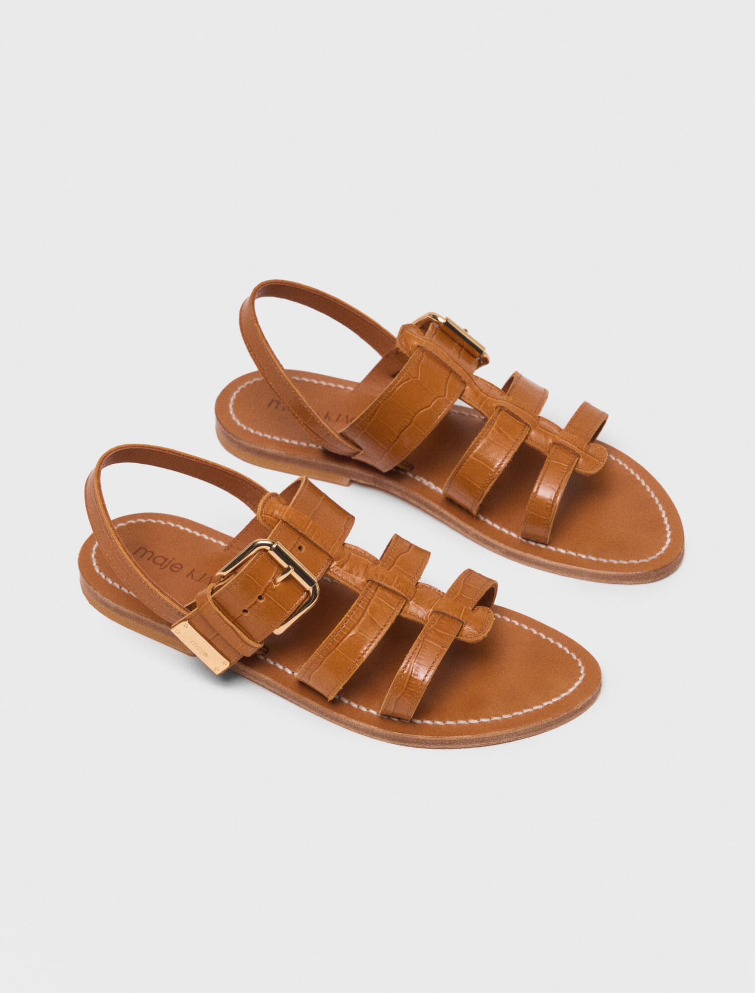 Sandales plates en cuir K.Jacques