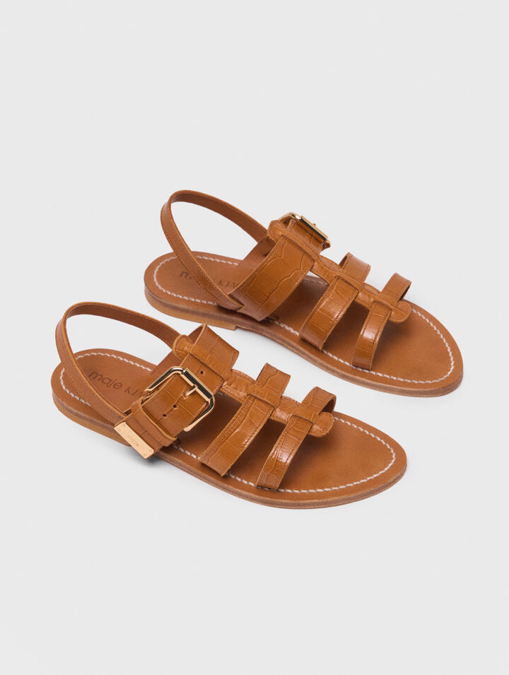 Sandales plates en cuir K.Jacques