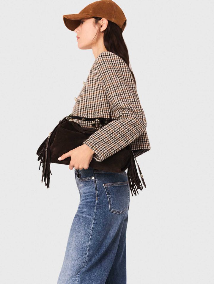 Veste courte à carreaux