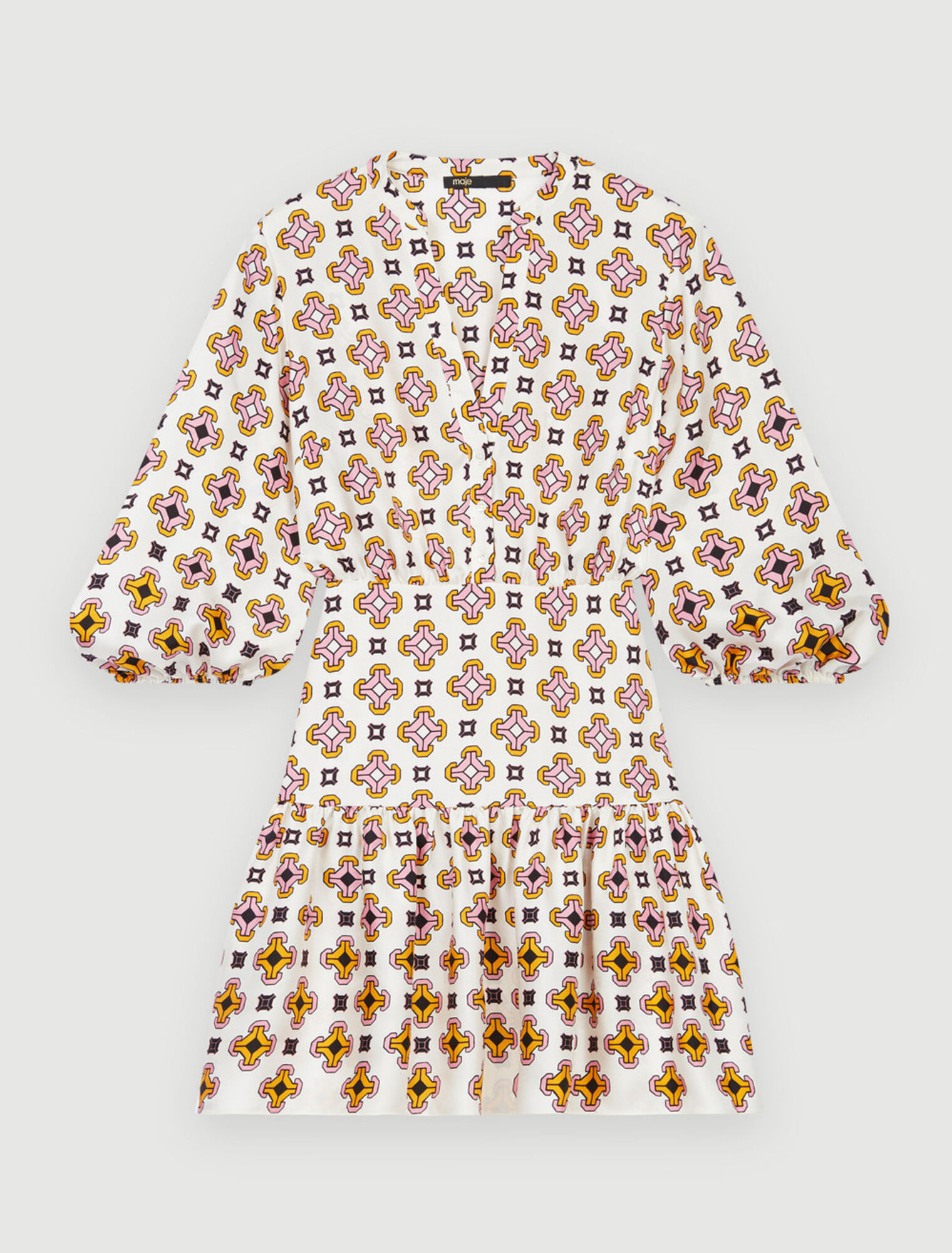 Robe en soie imprimée