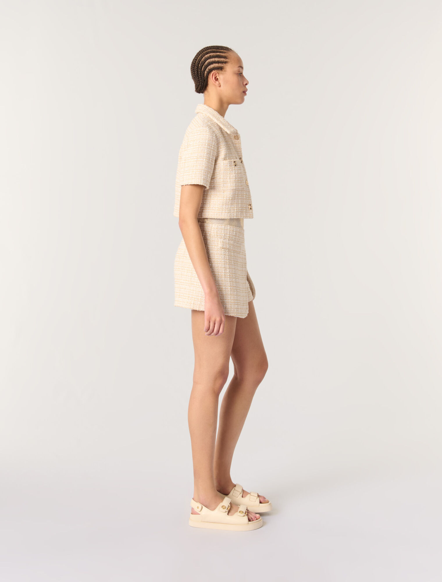 Veste courte en tweed