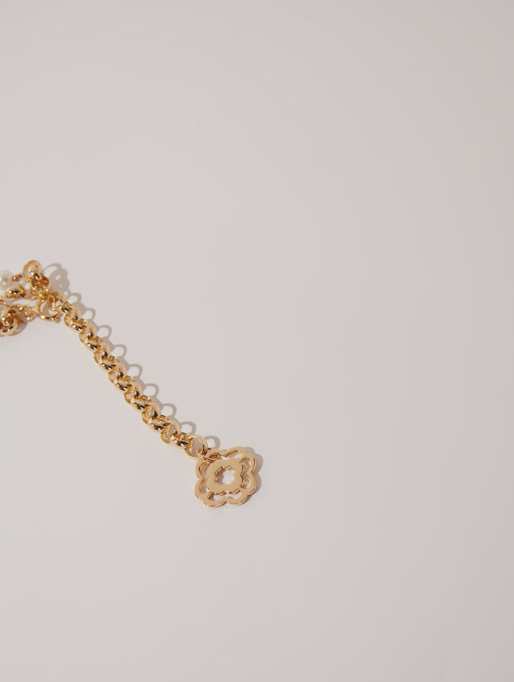 Ceinture en mix perles et métal