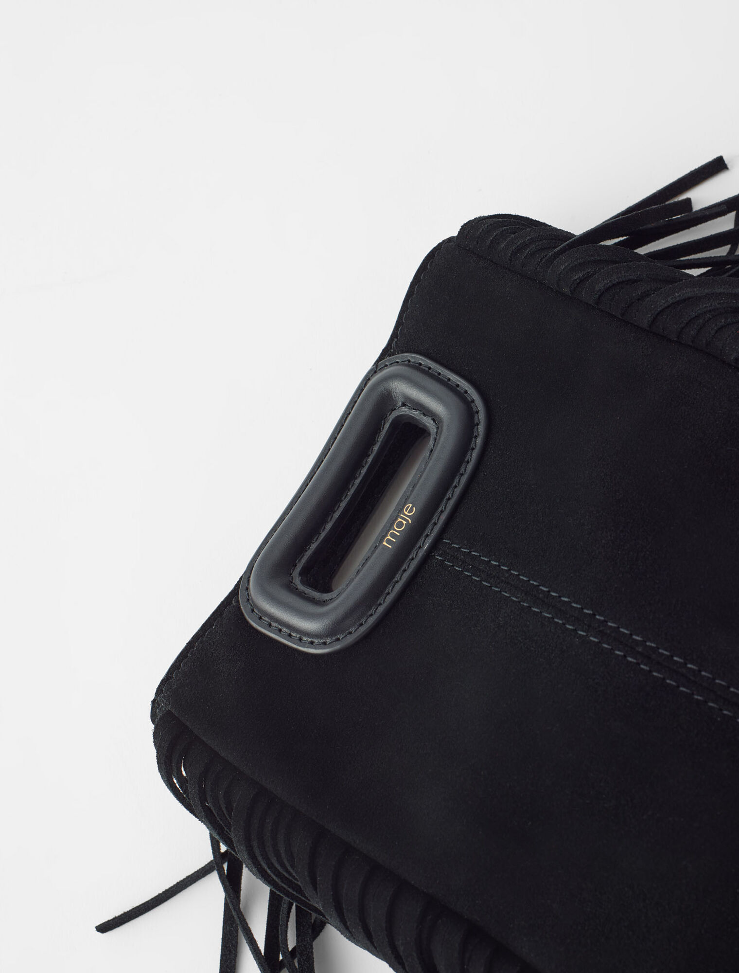 Sac M mini en cuir suède