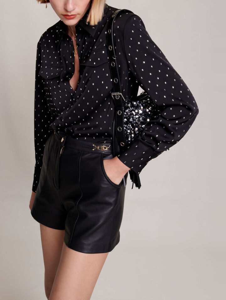 Short en cuir
