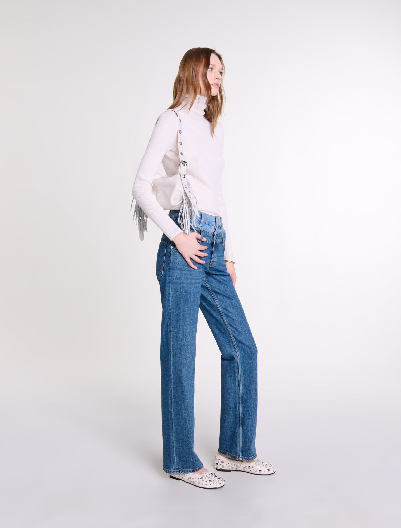 Jean double ceinture