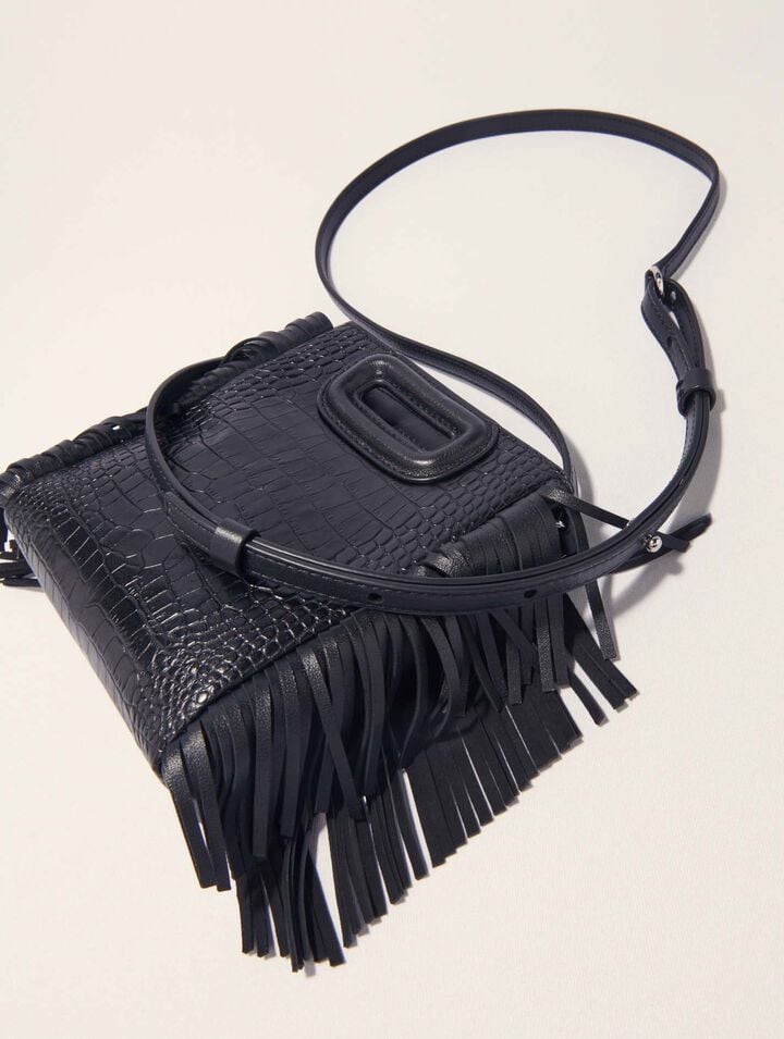 Sac M Mini en cuir effet croco
