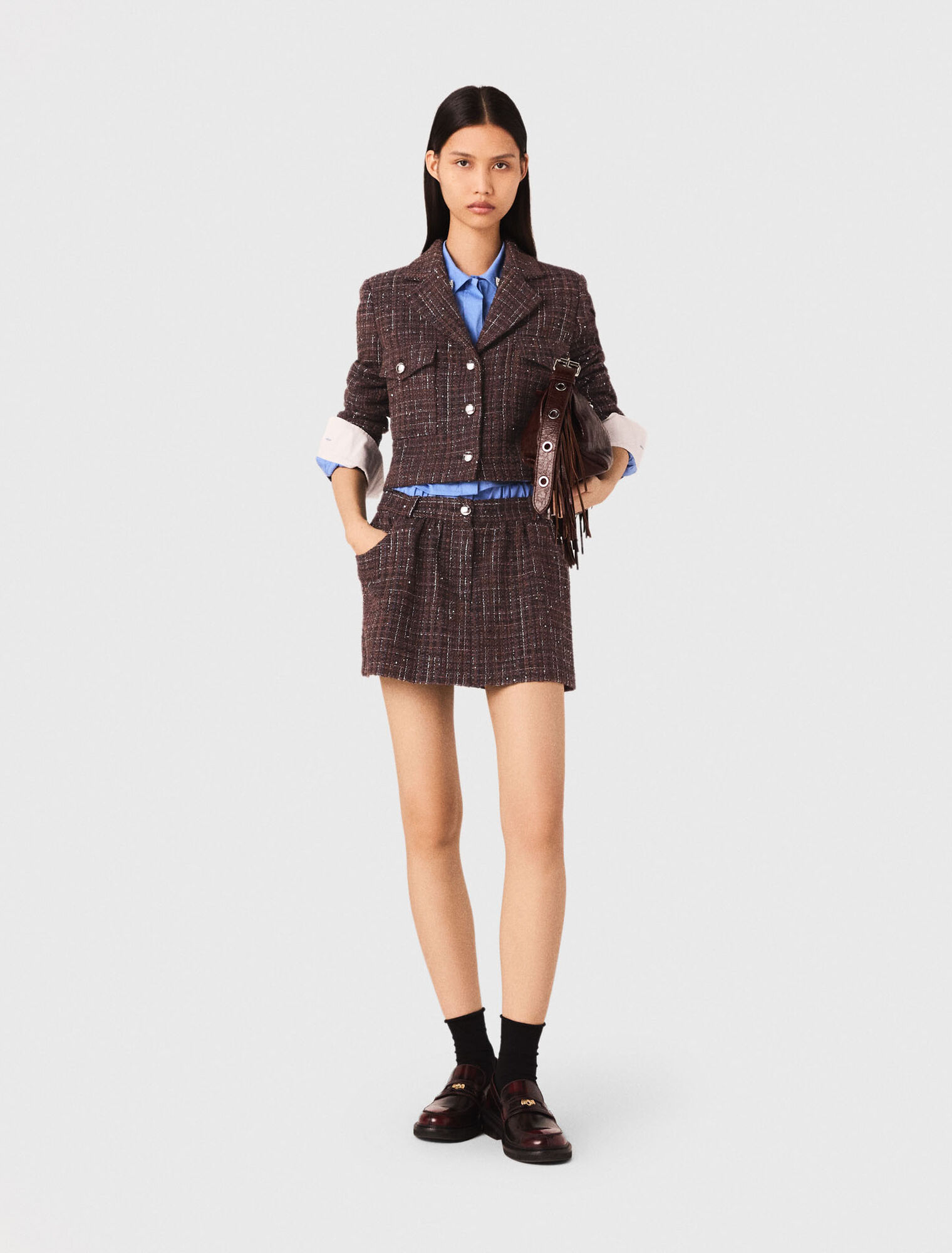 Veste courte en tweed