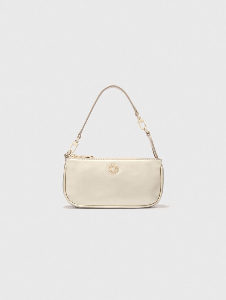 Pochette en cuir métallisé