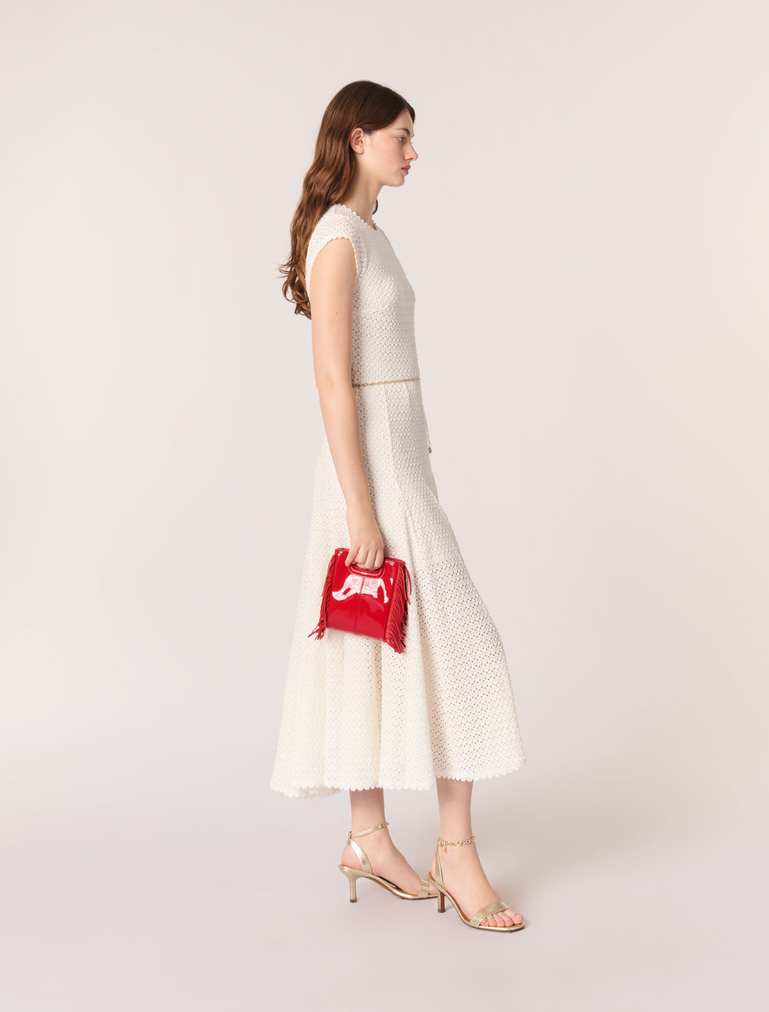 Robe longue en crochet